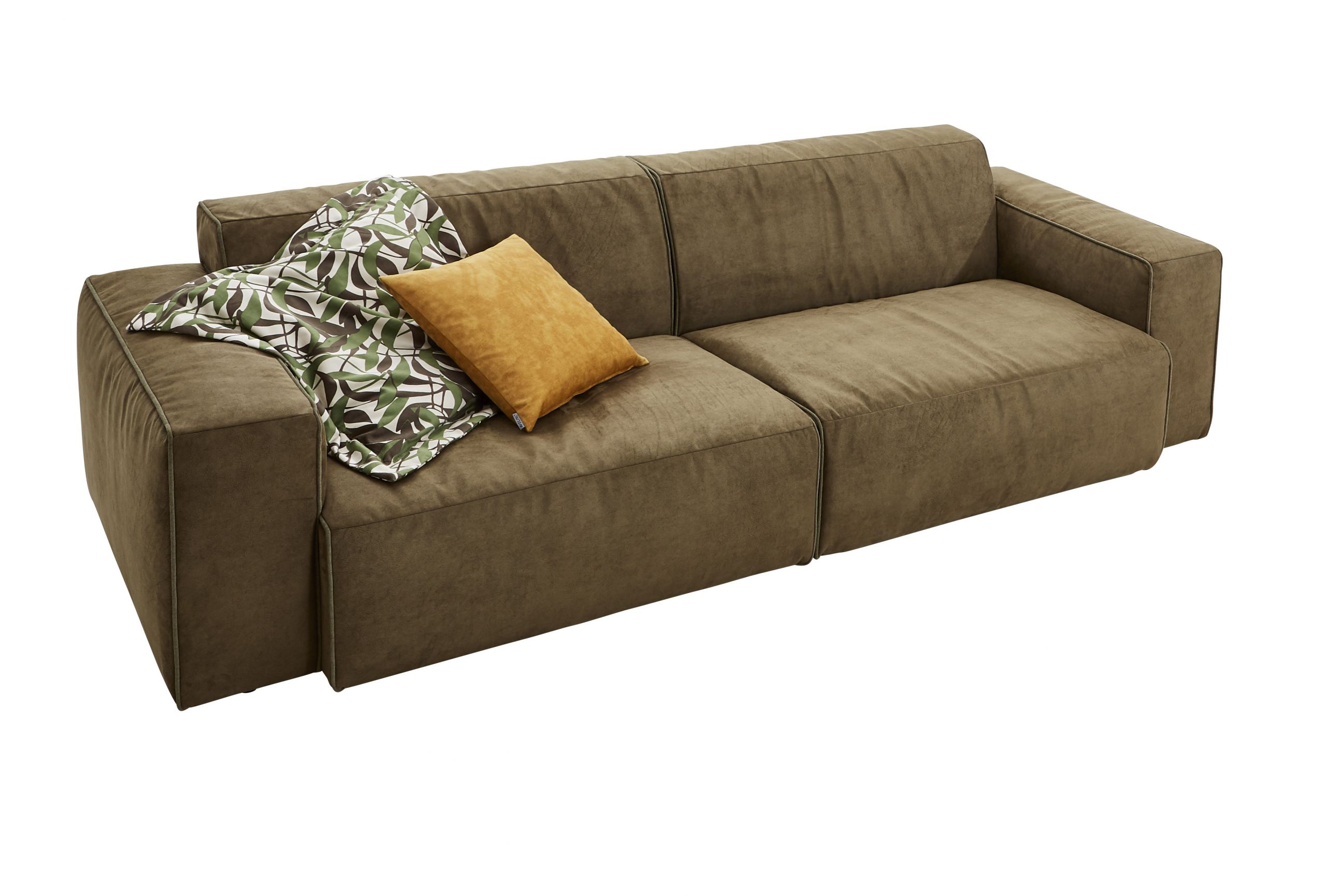 Sofa Elementos – 3 Sitzer, Stoff, Olive