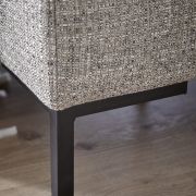 Sofa Hudson – 2,5-Sitzer inkl. Kopfteil verstellbar, Stoff, Hellgrau