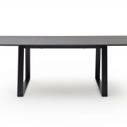 Esstisch Henri – LB ca. 165×90 cm, Tisch ausziehbar mit Synchronauszug), MDF, Schwarz, Platte Anti Schmutz Laminat