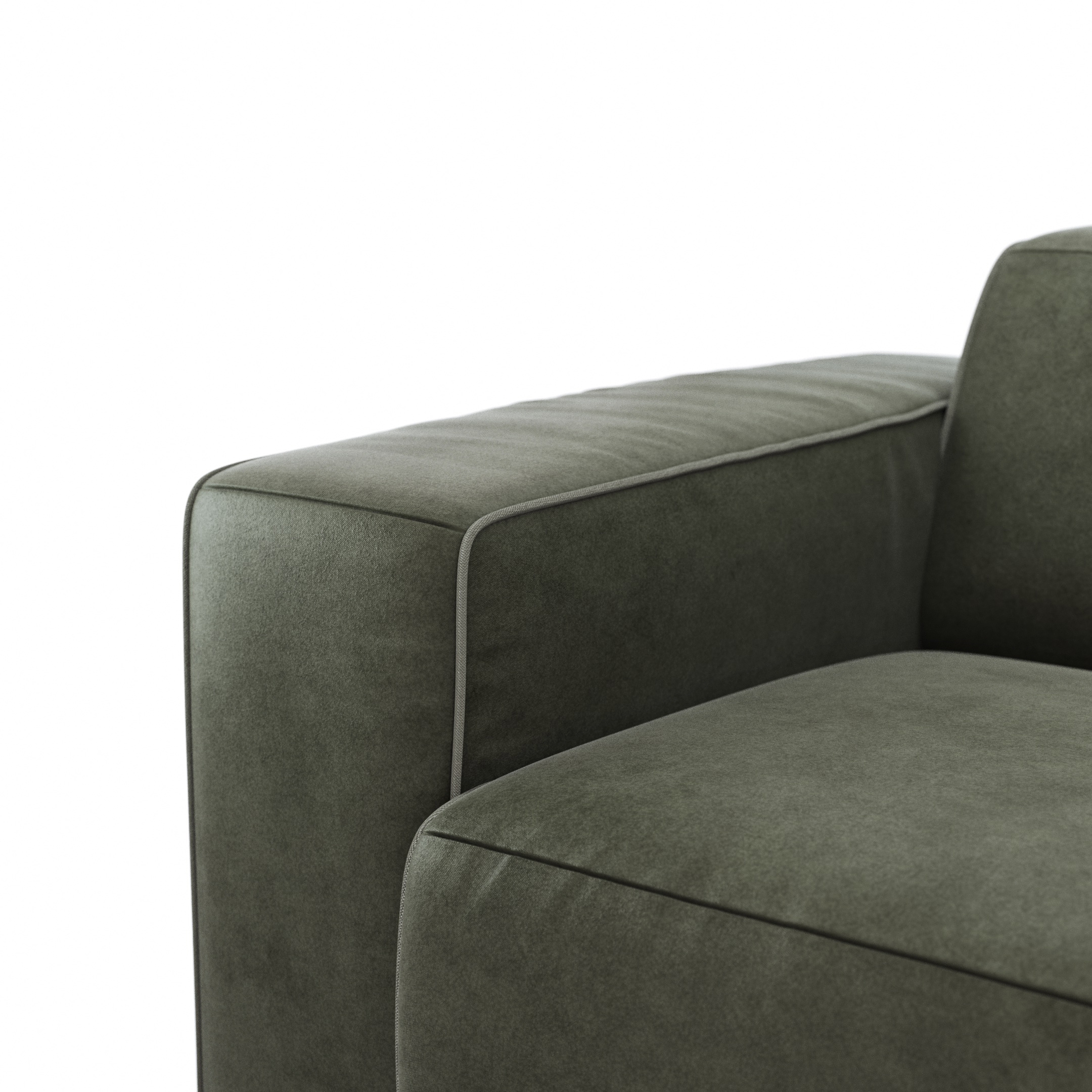 Sofa Elementos – 3 Sitzer, Stoff, Olive