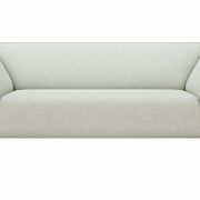 Sofa Morela – 2-Sitzer, Stoff, Hellgrau