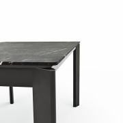 Esstisch Menosa – ausziehbar, LB ca. 160×90 cm, Laminat, Marmor schwarz