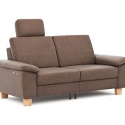 Sofa Stonington Country – 2-Sitzer inkl. Relaxfunktion (motorisch), Stoff, Braun