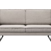 Sofa My – 2,5-Sitzer mit Rückenlehne/Armlehne verstellbar und Drehsitze, Stoff, Hellgrau
