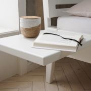 Nachttisch 1660 – Kiefer massiv, Weiß