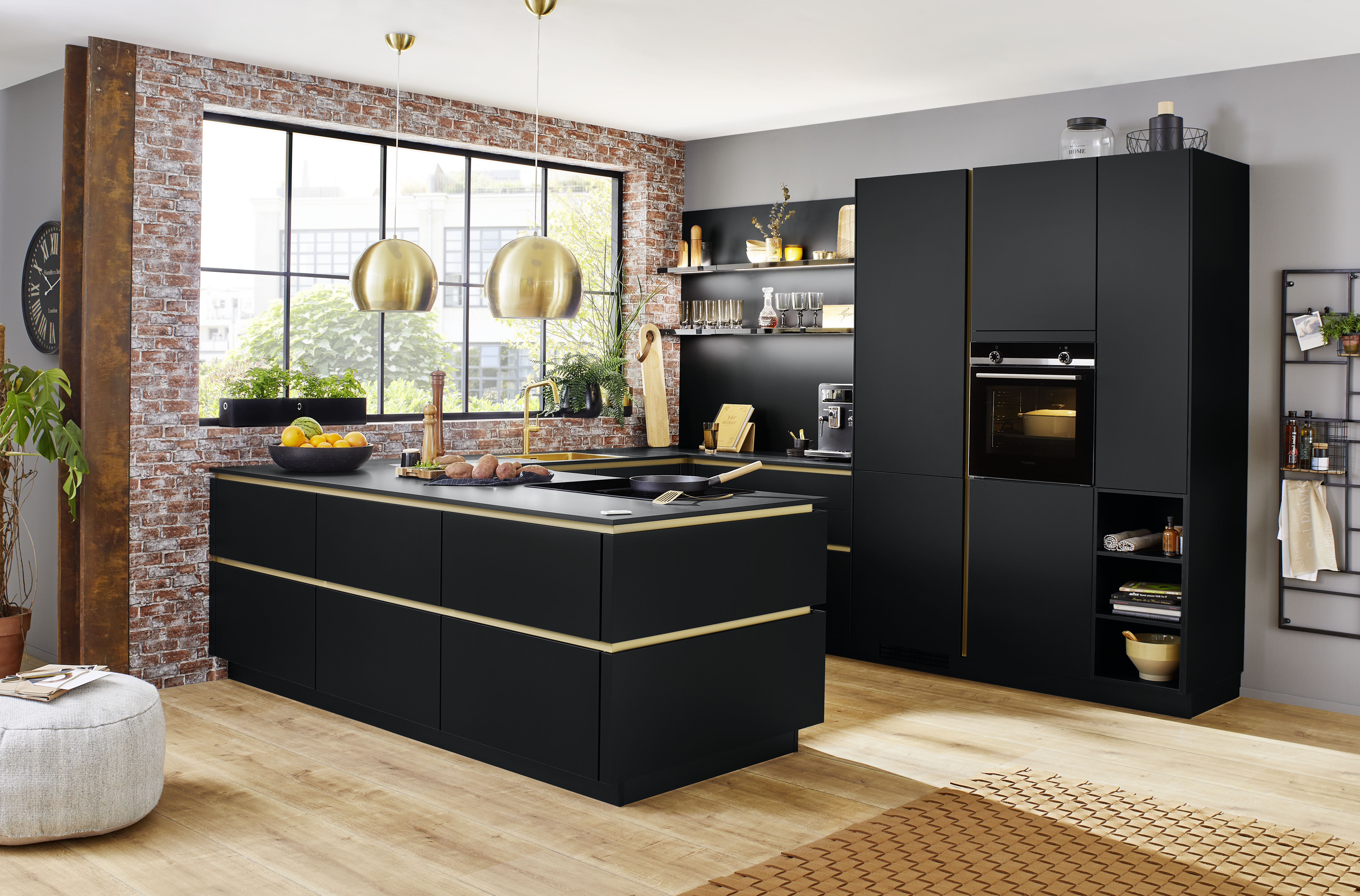 Moderne Küche-Aktiv Küche 33.150 in schwarz