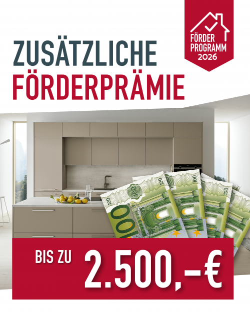 Zusätzliche Förderprämie bis zu 2.500 Euro für Ihre neue Küche – Möbel Nachtsheim Andernach