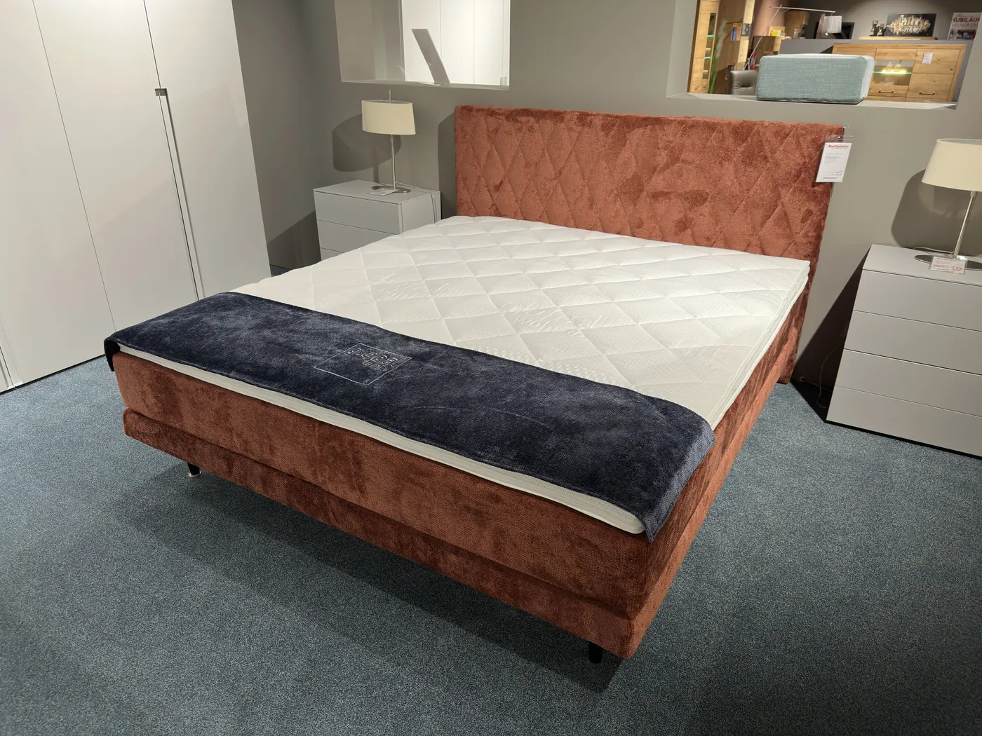Boxspringbett Global Valencia Comfort Style Box in Kupfer, Ausstellung Möbelhaus Nachtsheim Andernach