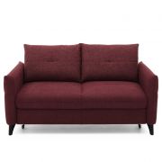 Sofa – 2-Sitzer, Schlaffunktion (manuell), Flachgewebe, Weinrot