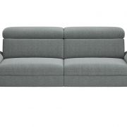 Sofa Felipa – 3-Sitzer inkl. Kopfteil verstellbar, Stoff, Grau