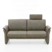 Sofa – 2,5-Sitzer, Sitzvorzug (motorisch), Armlehne verstellbar (manuell), Leder, Rauchbraun