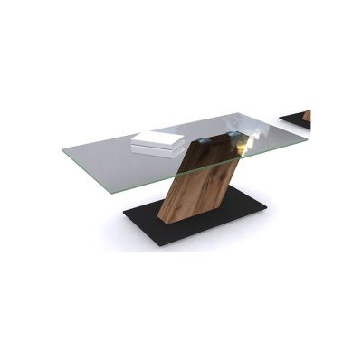 Couchtisch – LBH ca. 115x65x45, Platte Glas, Grau