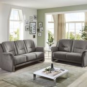 Sofa – 3-Sitzer, Stoff, Grau