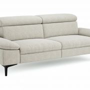 Sofa Felipa – 3-Sitzer inkl. Kopfteil verstellbar, Stoff, Natur