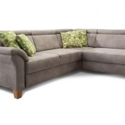 Sofa – 2,5 Sitzer mit Ottmane rechts, Stoff, Grau