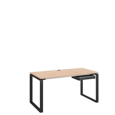 Schreibtisch mit Unterbauschublade und Steckdoseneinsatz – Gestell Anthrazit