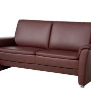 Sofa – 3-Sitzer, Leder, Weinrot