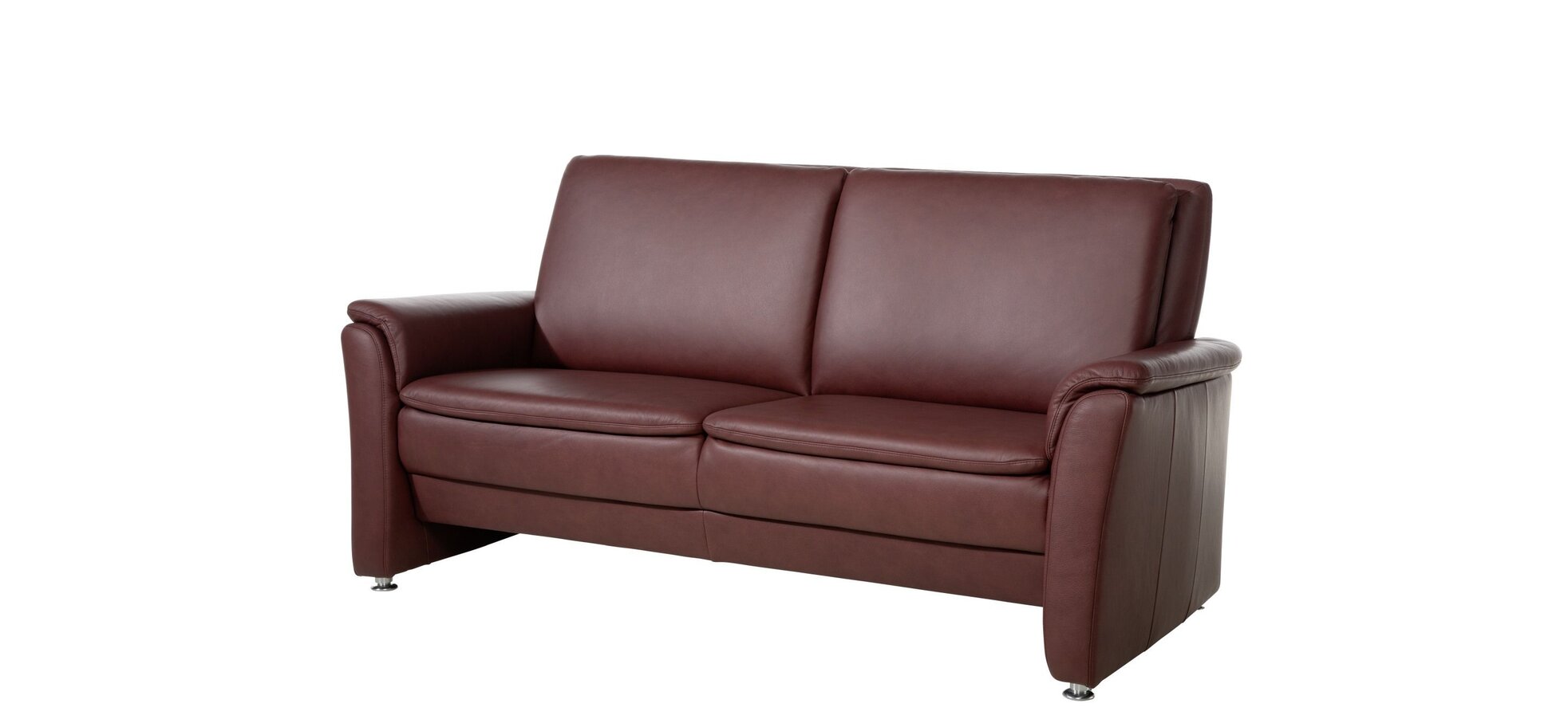 Sofa – 3-Sitzer, Leder, Weinrot
