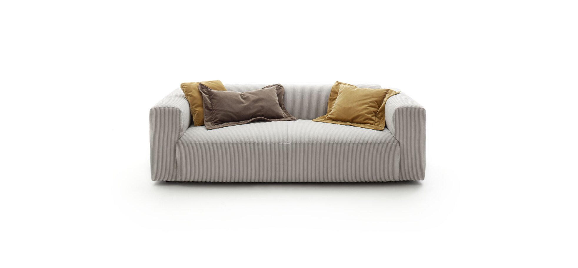 Sofa Laja – 3-Sitzer, Cord, Graubeige