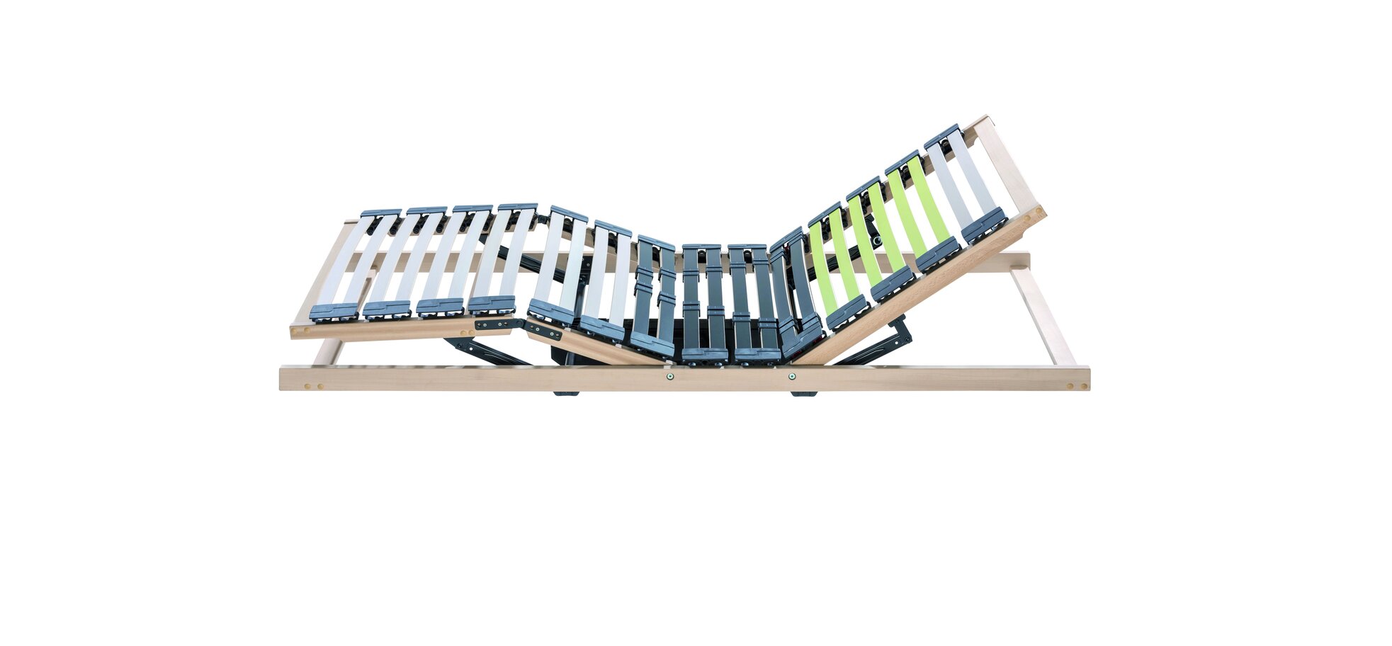 Lattenrost goodnight – 100x200cm, Kopf-/Fußteil 2 motorisch verstellbar mit Kabelsteuerung und Netzabschaltung