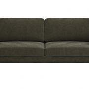 Sofa Oviedo – 3-Sitzer, Stoff, Braungrün