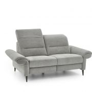 Sofa – 2-Sitzer, Kopfteil verstellbar, Stoff, Grau