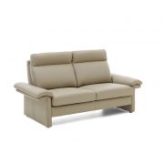 Sofa EM Dublin – 2,5-Sitzer inkl. Armlehne verstellbar, Leder, Taupe
