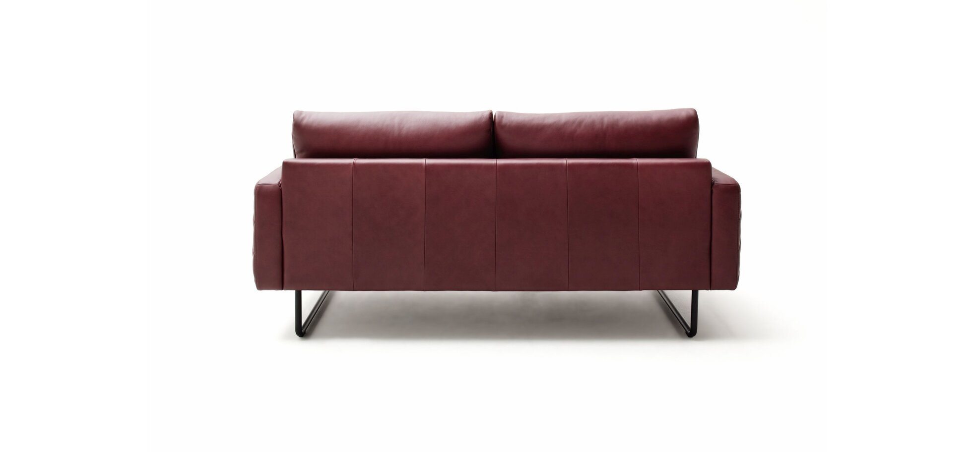 Sofa – 2,5 Sitzer, Leder, Rot