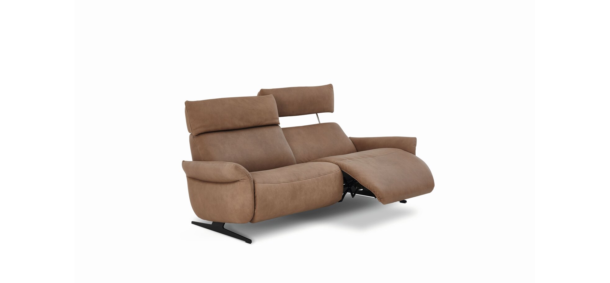 Sofa – 2,5-Sitzer, Relaxfunktion motorisch, Leder, Braun