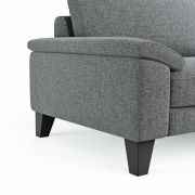 Sofa Oviedo – 2-Sitzer, keine Funktionen, Flachgewebe, Grau