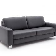 Sofa – 3-Sitzer, Leder, Anthrazit