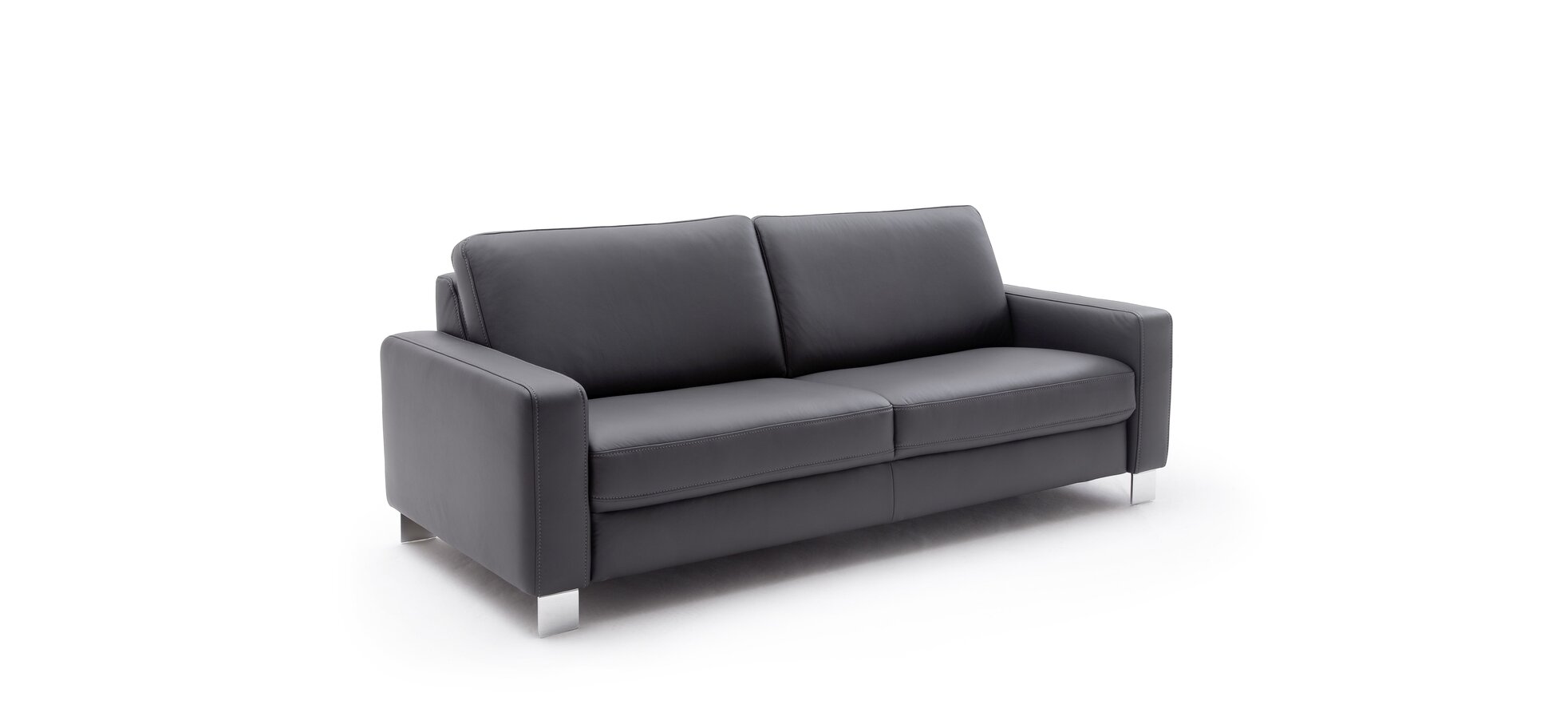 Sofa – 3-Sitzer, Leder, Anthrazit
