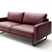 Sofa – 3-Sitzer, Leder, Rot