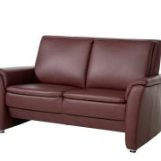 Sofa – 2,5-Sitzer, Leder, Weinrot