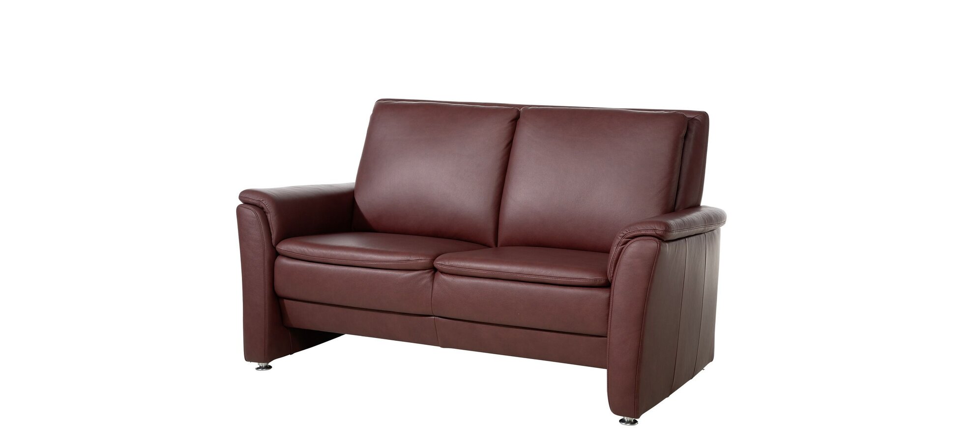 Sofa – 2,5-Sitzer, Leder, Weinrot