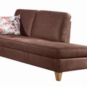 Sofa – Recamiere Links, Stoff, Braun