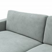 Sofa Juni – 3-Sitzer, Cord, Hellblau