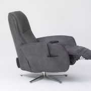 Sessel – Relaxfunktion motorisch, Leder, Kohle