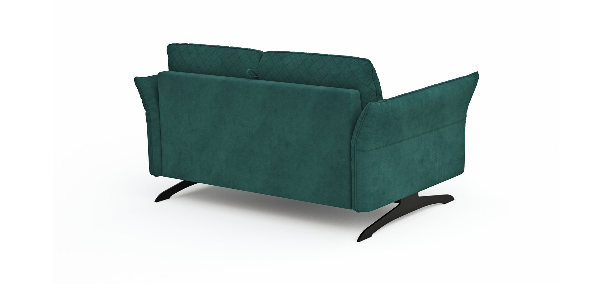 Sofa Melida – 2-Sitzer inkl. Schlaffunktion, Stoff, Smaragd