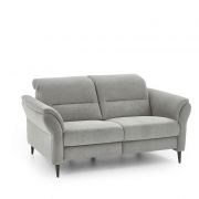 Sofa – 2-Sitzer, Kopfteil verstellbar, Stoff, Grau
