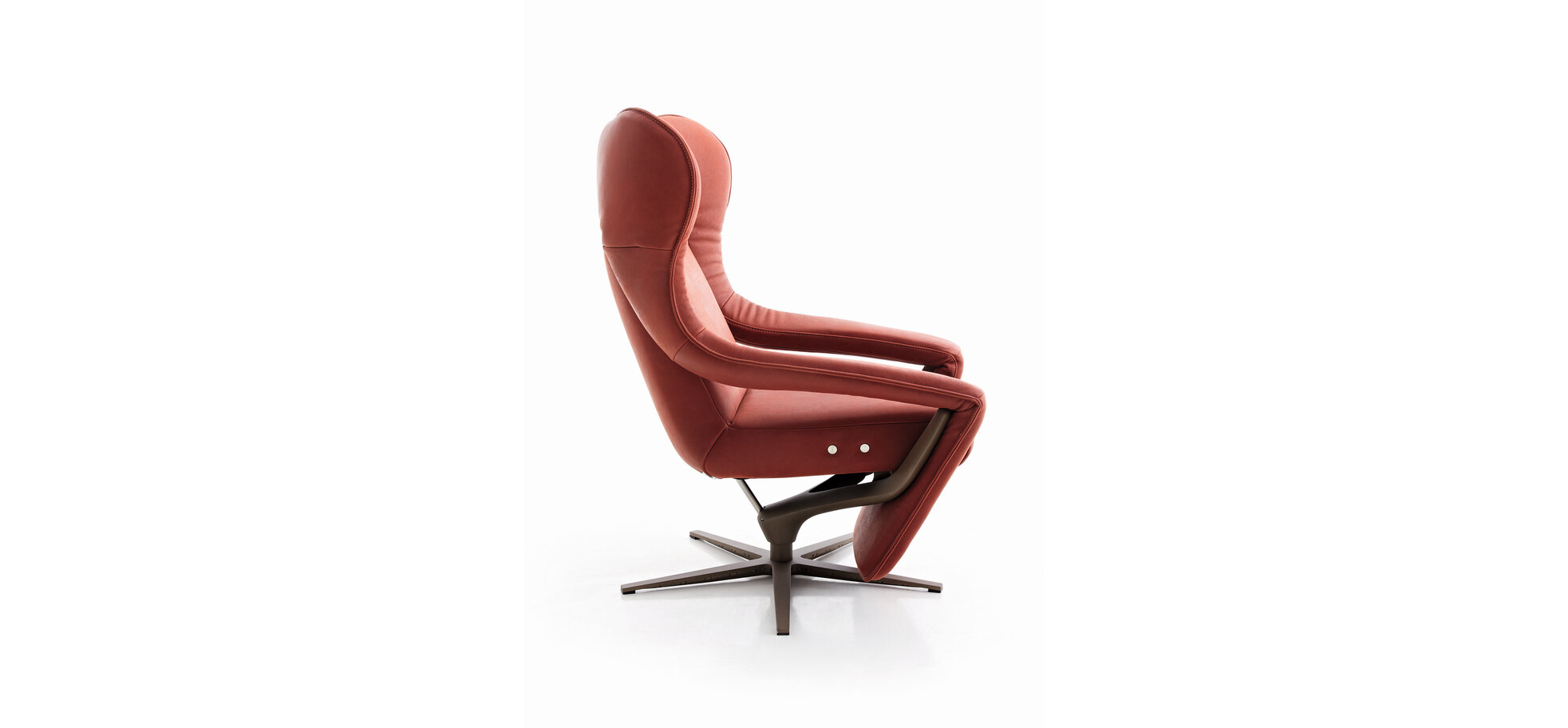 Sessel – Relaxfunktion motorisch, Leder Rot