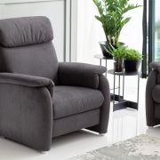 Sofa – 1-Sitzer, Stoff, Anthrazit