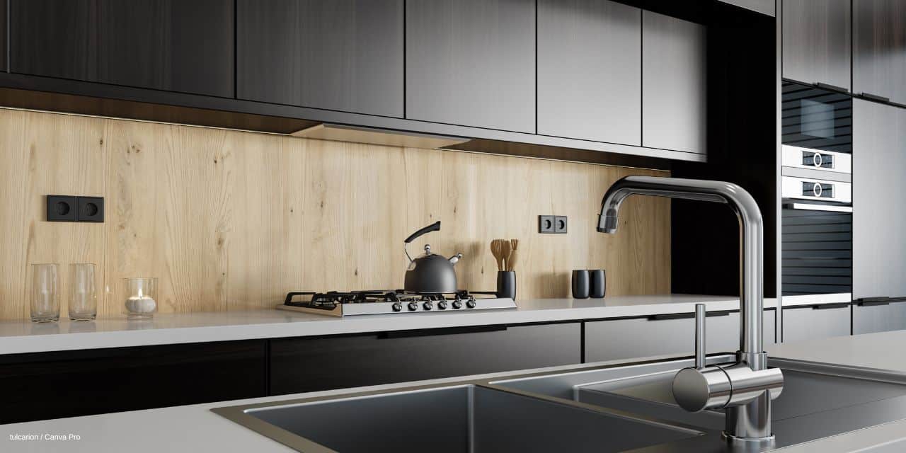 Moderne Küchenrückwand-Ideen mit Holz