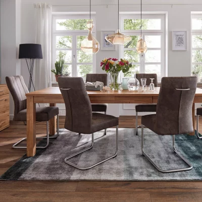 Esstisch Dinner – verlängerbar, LB ca. 180×90 cm, Wildeiche massiv