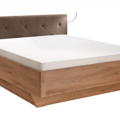 Bettanlage inkl. Bettschubkästen – LF. ca. 180×200 cm, Eiche Dekor, Mocca