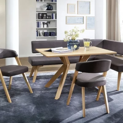 Eckbank – BT ca. 205×165 cm, Polyester, Dunkelbraun