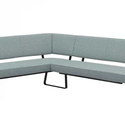 Eckbank Carmelo – Breite ca. 169×215 cm, Velour, Hellblau