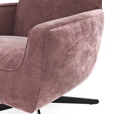 Drehsessel Matina – Größe L, Velour, Weinrot