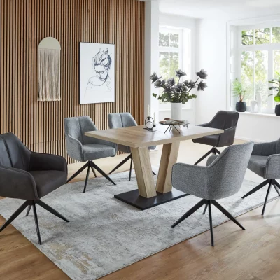 Esstisch – ausziehbar, LB ca. 140x90cm, Dekor Halifax Natur