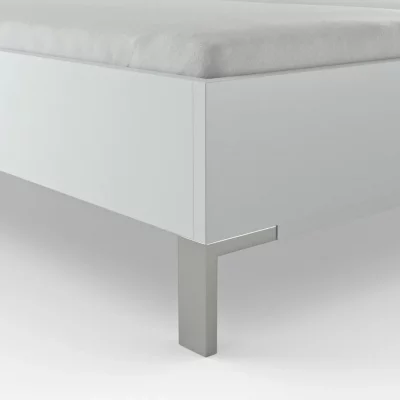 Bett Viana – Liegefläche ca. 200×200 cm, Holzwerkstoff Weiß, Kunstleder Anthrazit